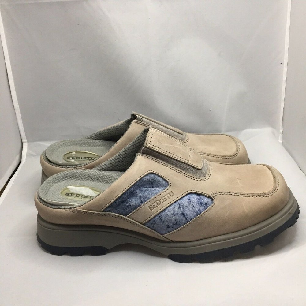 Women’s BED-Stu Clogs Slip On Mules Shoes Leather Size 8.5 Beige